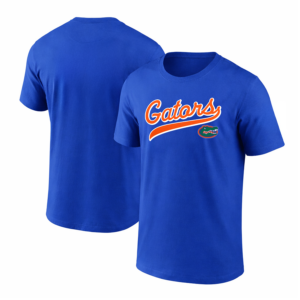 Gators Script Fan T-Shirt - Cotton Blue or Black